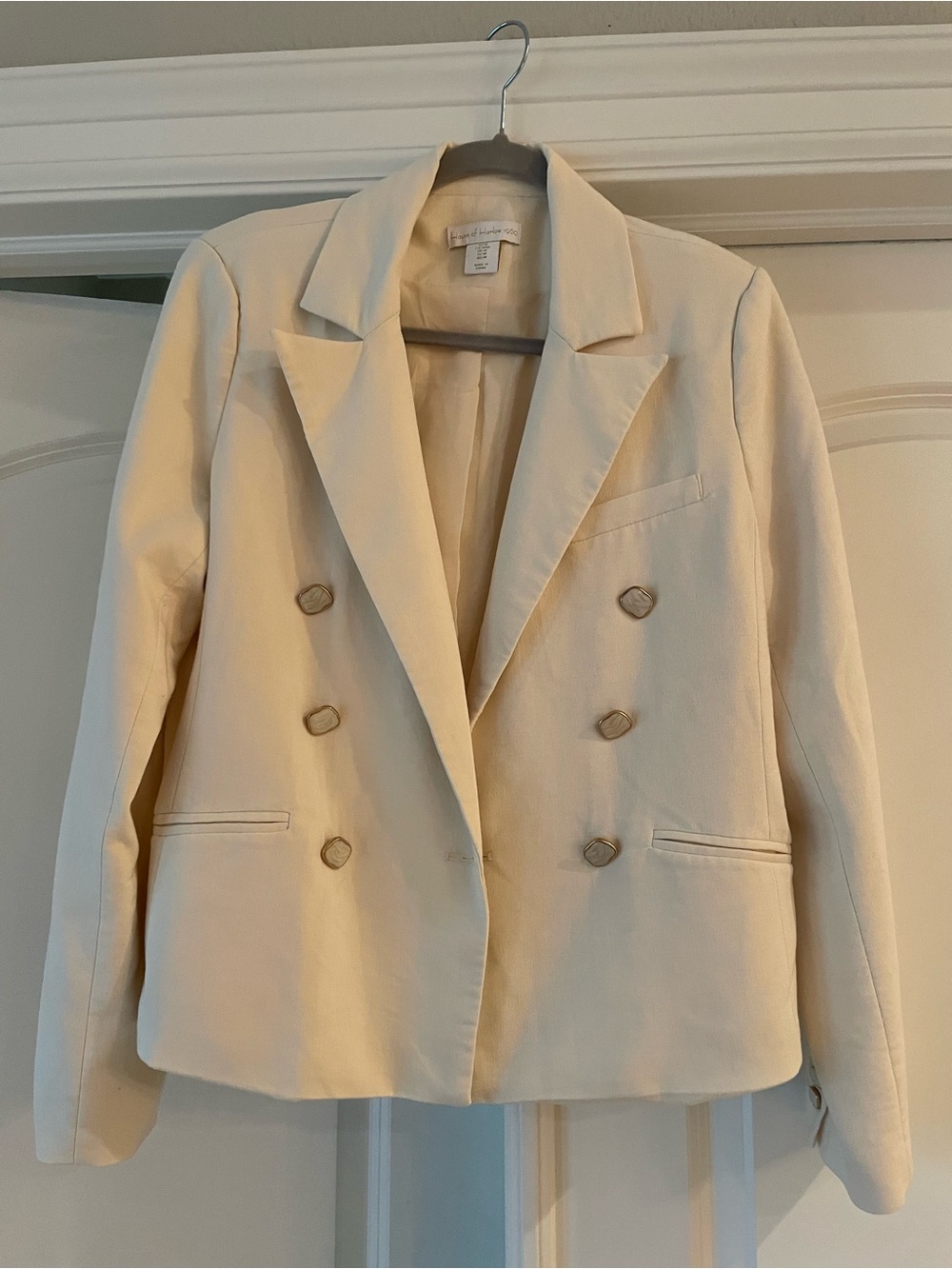 House of Harlow 1960 Cream Double-Breasted Blazer